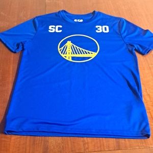 NBA Golden State Warriors; Steph Curry (warm-up jersey)